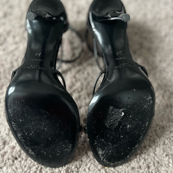 Black Saint Laurent Cassandra Leather Heels. Size 39. Good Condition. - Picture 3 of 3